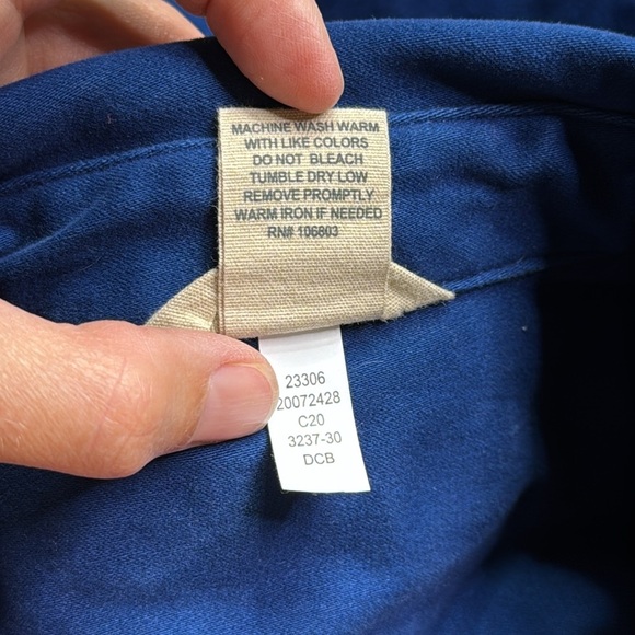 Duluth Trading 23306 Blue Ridge Moleskin Stretch Shirt Size Medium - Picture 8 of 8